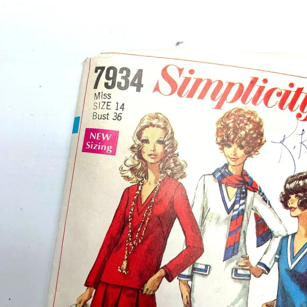 Simplicity‎ Vintage 1960's Pattern #7934 Misses Skirt Only Size 14